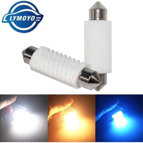 100PCS 12-24V C5W Car Festoon Led Error Free 31 36 39 41mm C5W Interior Reading Light License Plate Light Dome Clearance Light