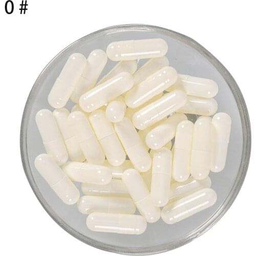 1000PCS 0# 00# 1# Size White Empty Vegan Capsules Joined Capsules Quality Hollow Gelatin Capsules