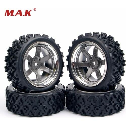 4X RC Rally Tires Wheel Rim PP0038+PP0487 For HSP RC 1:10 Off Road Racing Car RC Accessories