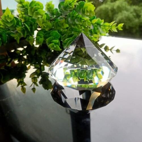 65MM Diamond Crystal Decoration K9 Glass Clear Crystals Paperweight Car Ornament Wedding Decoration Gifts Photo Props Home Decor