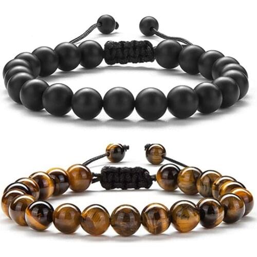 8mm Tigereye Beads Bracelet Natural Tibetan Bracelet Chakra Lava Stone Diffuser Bracelets Men Jewelry Gift Drop Shipping