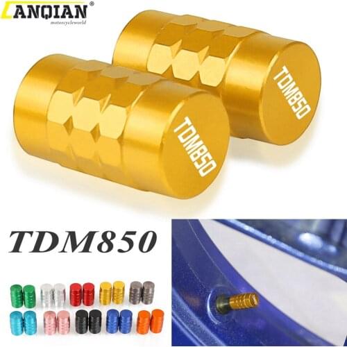 For YAMAHA TDM850 TDM 850 1991-1999 2000 2001 2002 Motorcycle Accessories CNC Wheel Tire Valve Caps Tyre Rim Stem Airdust Cover