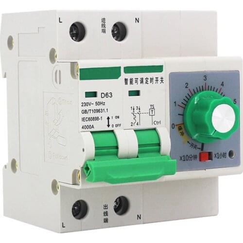 Circuit break with timing function countdown circuit breaker with time function 0-60 minutes 0-6 hours timer switch