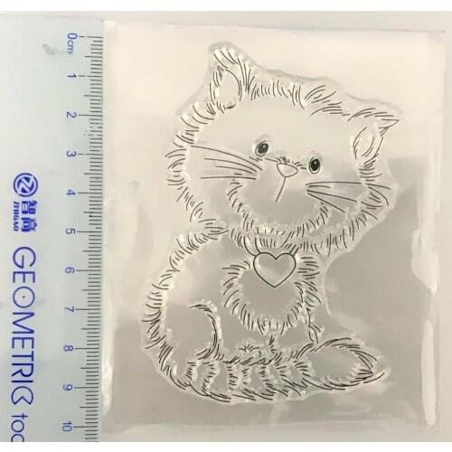 Cat Transparent Silicone Clear Rubber Stamp Sheet Cling Scrapbooking DIY Cute Pattern Photo Album Paper Card Decor