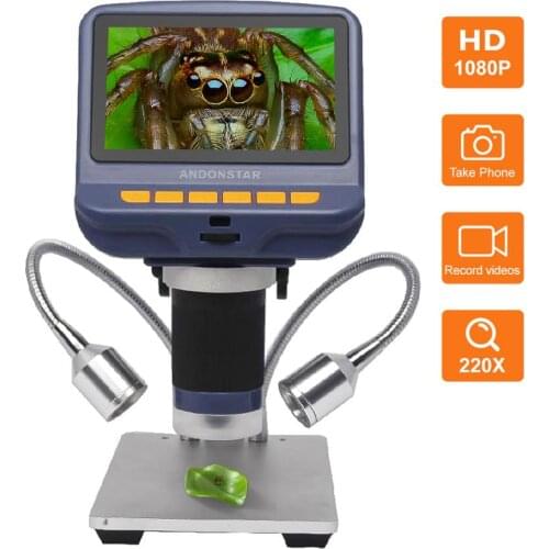 Andonstar AD106S Digital USB Microscope 4.3-inch Display THT SMD SMT Soldering Tool Phone Repair PCB Check