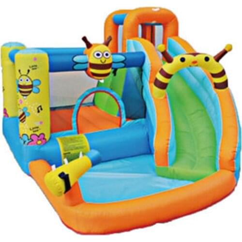 3-5 Kids Summer Water Fun Yard Garden Family Spray Water Inflatable Bee Water Park Slide with Pool Water Gun