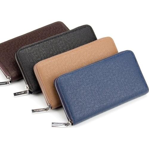 Baellerry Business Long Men Wallet Zipper Hasp Clutch Bags Multi-slot Large Capacity Hand Bag Mens Purses Card Storage