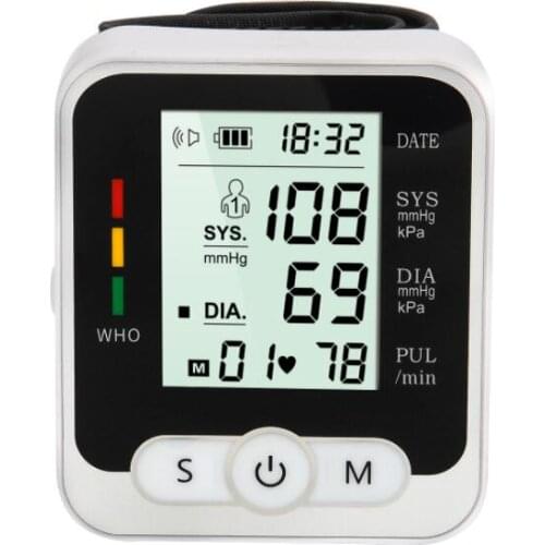 Wrist Type Home Electronic Automatic Hypertension Measuring Instrument Blood Pressure Monitor With Voice Broadcast Without Voice
