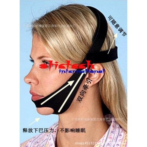 By ems or dhl 50pcs Adjustable Anti Snoring Chin Straps Snore Snore Relief Jaw Support Stop Snoring Solution For Men and Women
