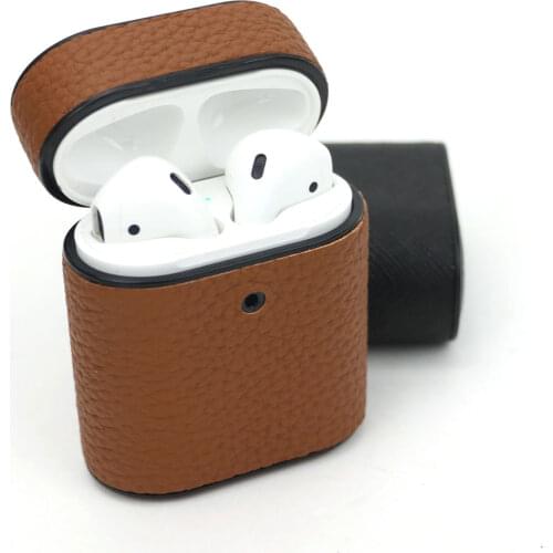 Customized Genuine Leather Case For Airpods Case Leather Earphones Protective Headphone Cover For Apple Air Pods 2 Pro Case