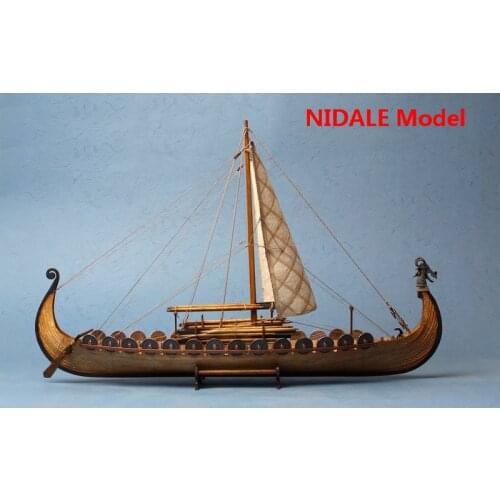 Classic wooden scale sailing boat wood scale ship 1/50 Viking ships scale assembly model ship building kit scale boat