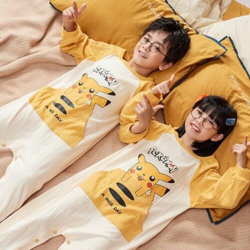 Kid Rompers Blanket Sleepers Spring Autumn New Children Pajamas Cute Cartoon Sleeping Bag For Boys Girls Home Wear Pure Cotton