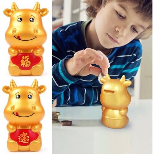 Cartoon Taurus Shaped Money Bank Piggy Bank Money Savings Box Containers for Kids Boys Girls Gifts Education Toys
