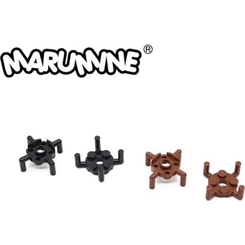 MOC Bricks Plate 2x2 with 4 Bars Round 10PCS Building Blocks Connection Axis 98284 DIY Educational Creative Bricks for Kids