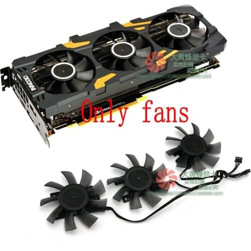 Original for INNO3D RTX2080ti RTX2080 11GB GAMING OC X3 Graphics card cooling fan CF-12815S DC12V 0.28A Only Fans