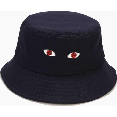 Cartoon Summer Fisherman Hats Male Summer Cotton Sun Hat Pritning eyes Bucket Hats Breathable Base Cap Cool Outdoor Sun Hats