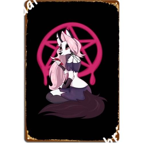 Loona Helluva Bosses Loona Poster Metal Plaque Cinema Kitchen Wall Plaque Cinema Retro Tin Sign Poster