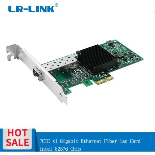 LR-LINK 9260PF-SFP PCI-Express x1 Lan Card Gigabit Ethernet Fiber Optical Network Card Desktop Adapter PC Intel 82576