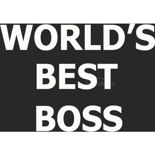 Worlds Best Boss Literature Pattern Car Body Stickers Window Door Decal Top Quality Rainproof ZP140