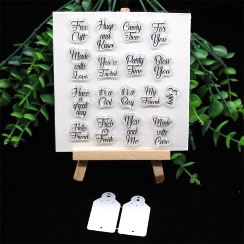 Love Tags Metal Cutting Dies or Stamp for DIY Scrapbooking/photo album Decorative Embossing DIY Paper Cards