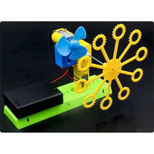 Handmade DIY Set Automatic Bubble Machine Bubble Steam Assembly Foaming Machine Science Experiment Educational Kits For kids