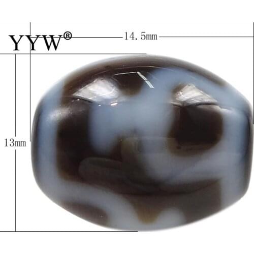 Natural Tibetan Stone Dzi Beads Oval AAA Grade Nectar & Two Tone Fit Bracelet DIY Fashion Jewelry Gift Men Women 14.50x13mm