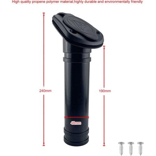 Nylon Flush Mount Kayak Boat Fishing Rod Holder Bracket Rack With Cap Gasket Cover