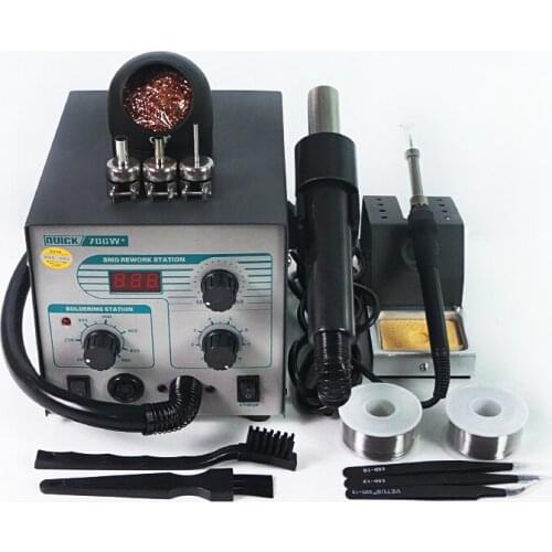 Hot Air Original QUICK 706W+ Soldering Staion Solder Iron DIY Digital Rework Station Phone Repair BGA SMD Soldering Station