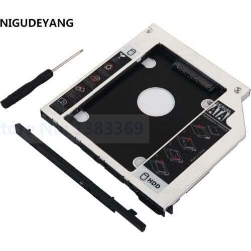 2nd HDD SSD Hard Drive Caddy Adapter with eject / lock latch mechanism for Dell Latitude E6400 E6500 E6410 E6510