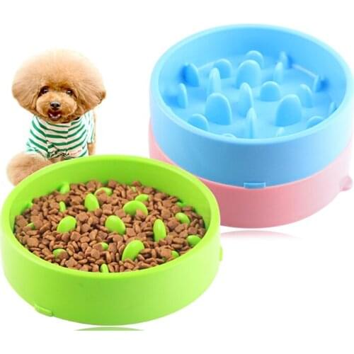 Pet Dog Cat Bowl Slow Feeding Pup Slow Feeding Tray Prevents Pet Obesity Anti-swallowing Food Tray Pet Accessories