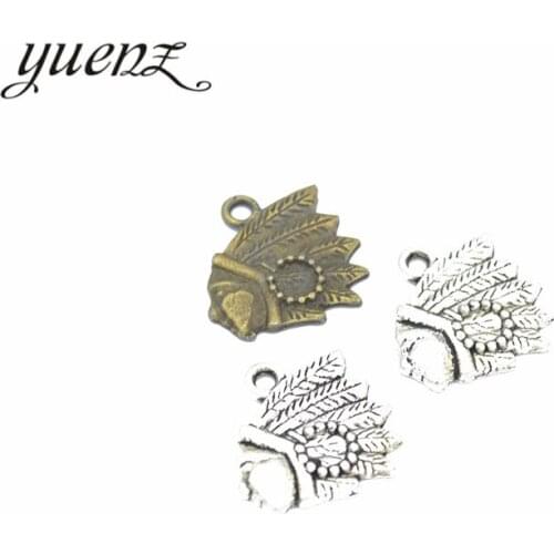 YuenZ 8pcs 2 color Antique Silver color Indian Charms Pendant DIY Handmade Jewelry Accessories 20*20mm I126