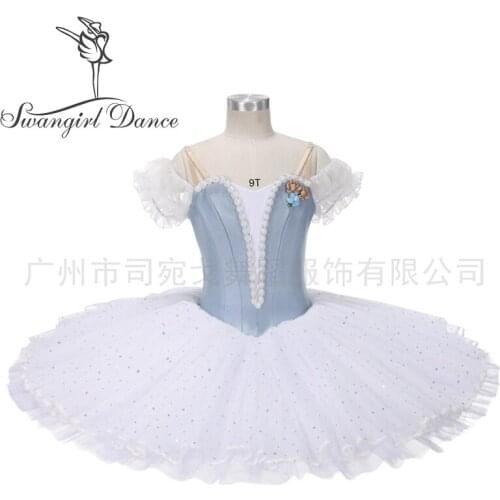 Blue gray fairy professional tutu costume YAGP competiton classical ballet tutu performance ballet stage costume dress LT0021