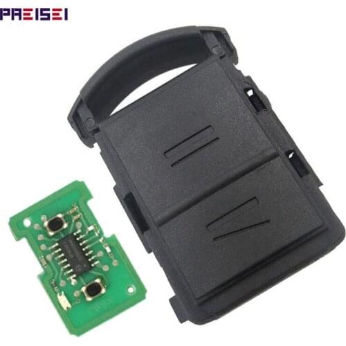 PREISEI 2 Buttons Car Remote Control Key For Opel Corsa Key Replace 433MHZ With Battery