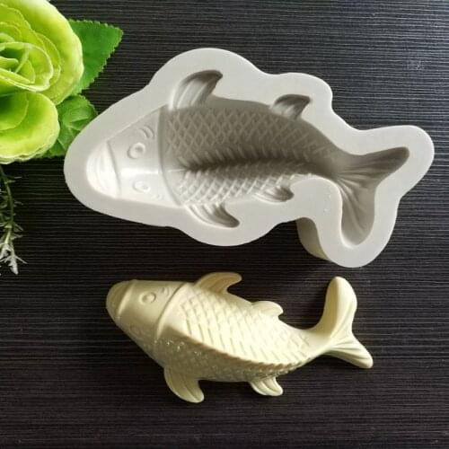 Goldfish carp Silicone cake mold Chocolate mold Fondant mold Dough mold
