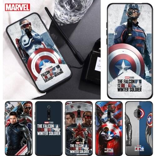 The Falcon and the Winter Soldier For Xiaomi Redmi 9T 9I 9AT 9A 9C 9 8A 8 7A 7 6A 6 5A 5 4X PRO Prime Plus Black Soft Phone Case