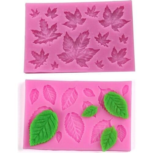 Leaf Shape Silicone Mold Fondant Mould Cake Decor Tools Chocolate Baking Molds