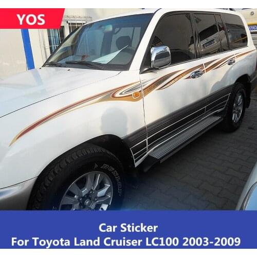For Toyota Land Cruiser LC100 2003-2009 Car Sticker Exterior Decoration Sticker Land Cruiser Door Sticker Modification