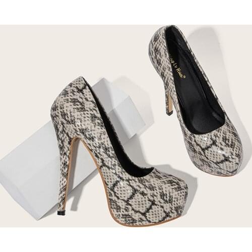 Wild Super High Platform Stiletto Snake Print Pumps Big Size 38-45 Mens Heels Drag Queen Trans Queer Crossdresser Women Shoes