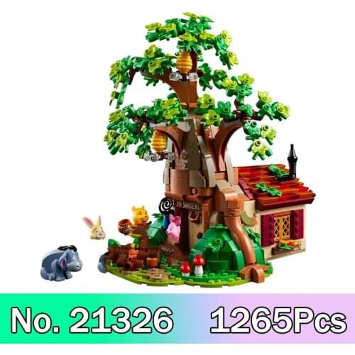 In Stock 2021 New Bear Tree House Building Blocks Model Bricks Childrens Educational Toys Birthday Gift