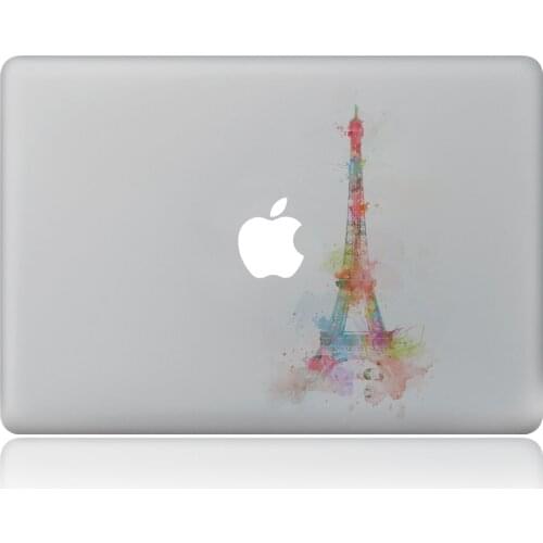 Graffiti color Eiffel Tower Vinyl Decal Laptop Sticker For DIY Macbook Pro Air 11 13 15 inch Laptop Skin