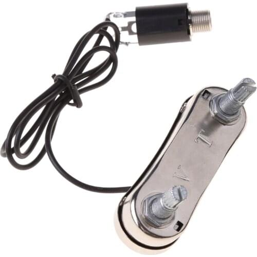 WXTF Guitar Violin Simple Pickup Piezo Transducer Bridge with Tone Volume Knob Control