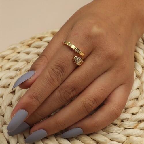 MANGOSKY 18kgp CZ Snake Ring For Women Gifts