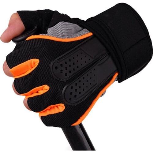 1 Pair 3D EVA Weight Lifting Training Fitness Antiskid Wrist Wrap Half Finger Gloves Weight Lifting Glove