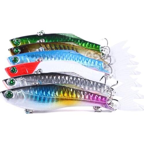 1pcs 8cm 22.5g Hard VIB Lures Full Swimming Layer Fishing Minnow Bait Treble Hooks Sinking Crankbait Wobblers Fishing Tackle