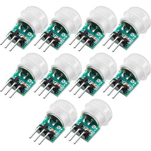 10Pcs AM312 Mini Human Sensor Module IR Pyroelectric Infrared PIR Motion Sensor Detector Modules DC 2.7V To 12V