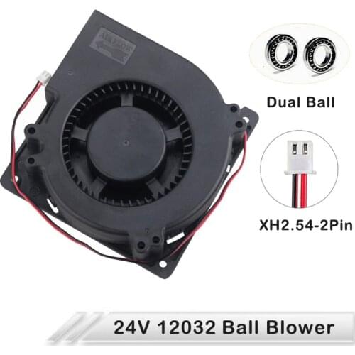 10 Pieces Lot Gdstime DC 24V 2Pin 120mm x 32mm 12cm 120*32mm 12032 Ball Bearing Centrifugal Computer Radial Turbo Blower Fan
