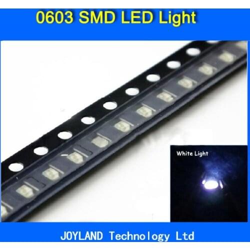1000pcs/lot SMD SMT 0603 Series Surface Mount LED LEDs Super Ultra Bright Lamp Light DIY Kit White New