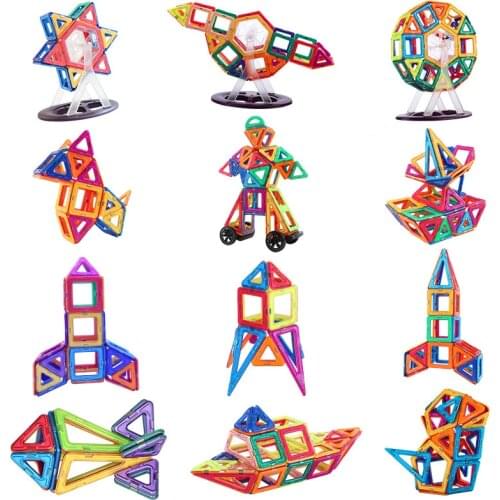136 PCS Magnetic Tile Building Blocks Educational Construction Toys For Children Magnetic construction set