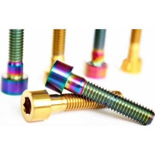 4 PCS M6x30/35/40mm GR5 Titanium Socket Head Bolts For Bicycle Headset Top Cap