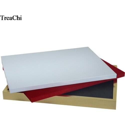 5Pcs Stainless Steel Jewelry Display Tray Velvet Leather Counter Window Jewelry Organizer Holder Showcase Stand Board Wholesale